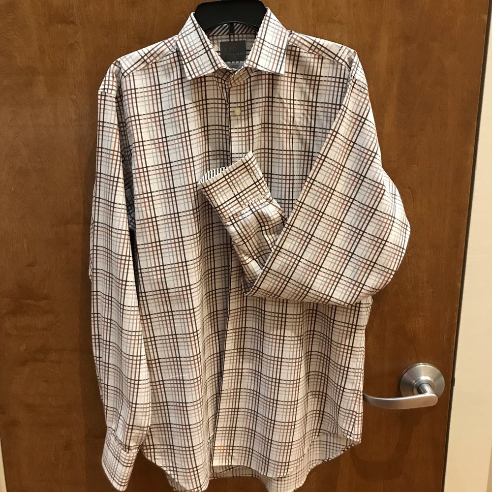 Thomas Dean Men’s Button Down Dress Shirt L